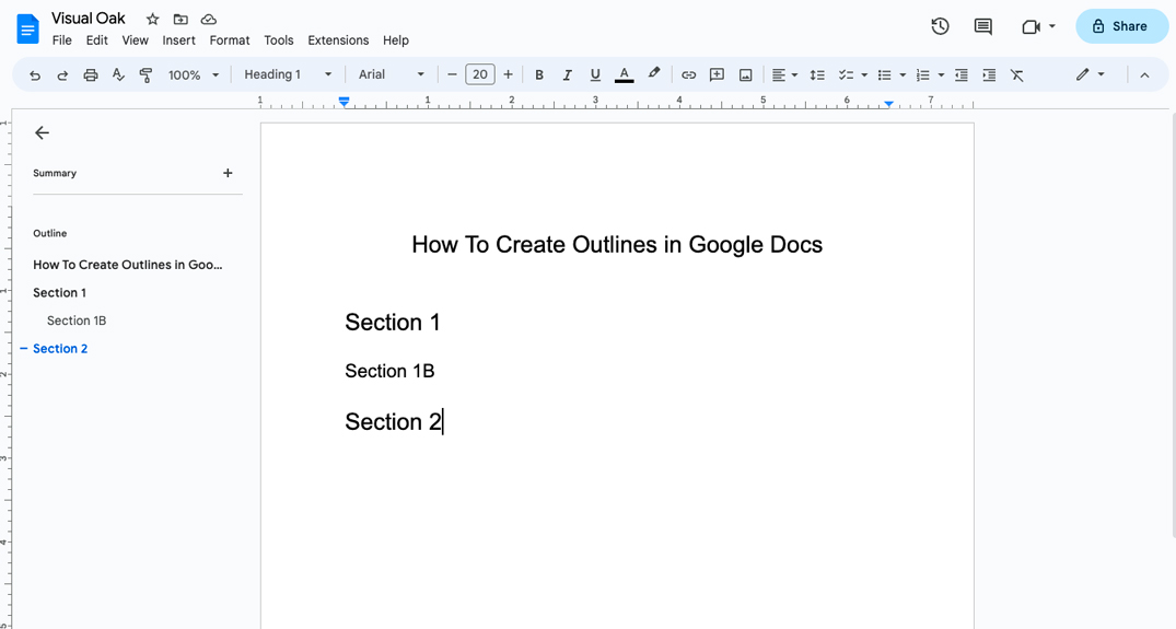 How To Create An Outline In Google Docs 2023 